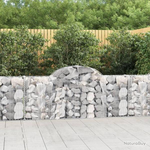 Paniers � gabions arqu�s 3 pcs 200x30x80/100 cm Fer galvanis�