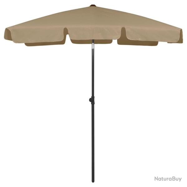 Parasol de plage taupe 180x120 cm