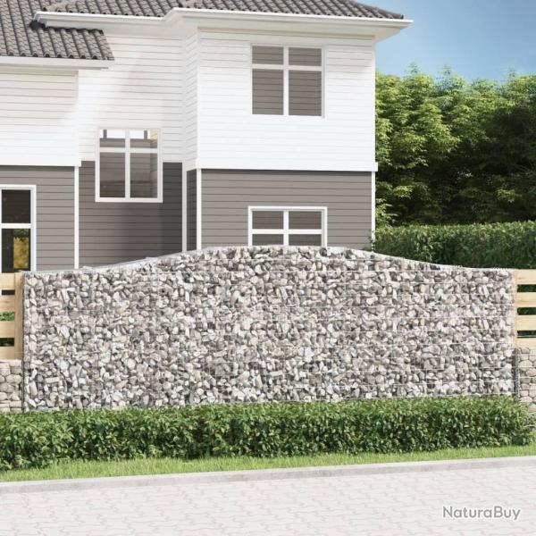 Panier de gabions arqu� 400x50x140/160 cm Fer galvanis�