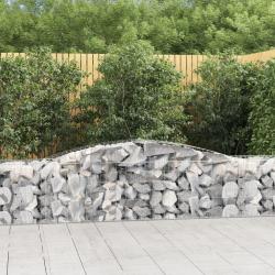 Paniers &agrave; gabions arqu&eacute;s 3 pcs 400x50x60/80 cm Fer galvanis&eacute;