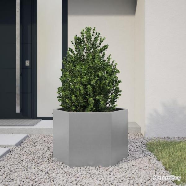 Jardinire hexagone 69x60x45 cm acier galvanis