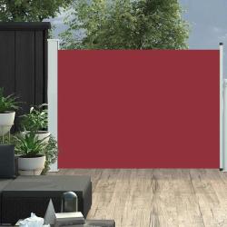 Auvent lat&eacute;ral r&eacute;tractable de patio 100x500 cm Rouge