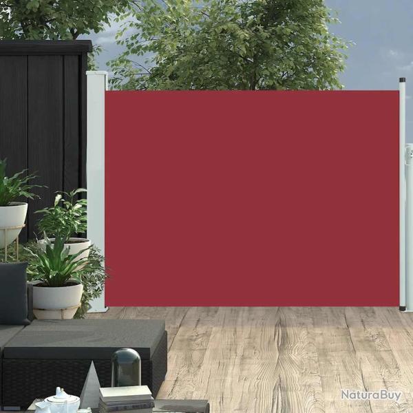 Auvent lat�ral r�tractable de patio 100x500 cm Rouge