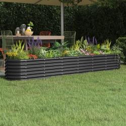 Lit sur&eacute;lev&eacute; de jardin Acier enduit de poudre Anthracite