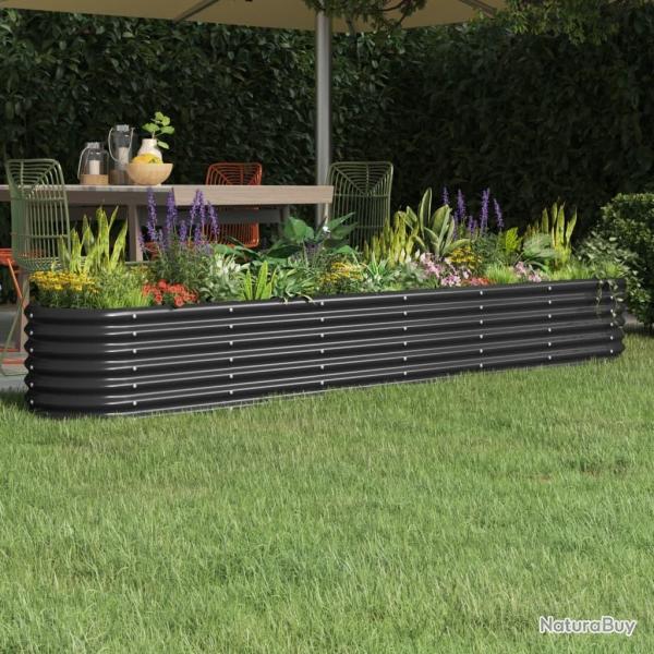 Lit sur�lev� de jardin Acier enduit de poudre Anthracite