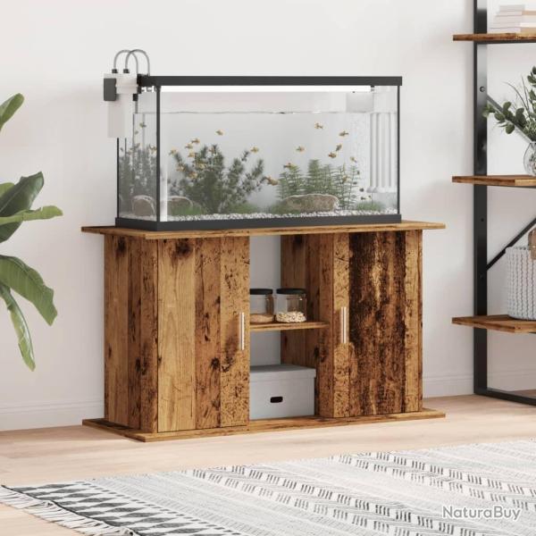 Support pour aquarium vieux bois 101x41x58 cm bois d'ingnierie