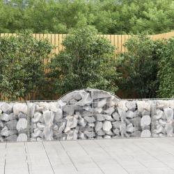 Paniers &agrave; gabions arqu&eacute;s 2 pcs 200x50x60/80 cm Fer galvanis&eacute;