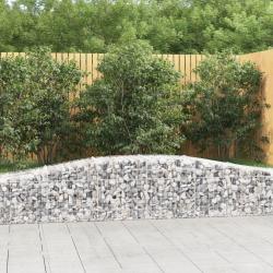 Panier de gabions arqu&eacute; 400x50x40/60 cm Fer galvanis&eacute;