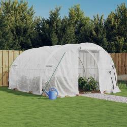 Serre avec cadre en acier blanc 12 m&sup2; 4x3x2 m