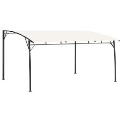Auvent pare-soleil de jardin 4x3x2,55 m Cr&egrave;me