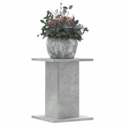 Supports pour plantes 2 pcs gris b&eacute;ton bois d'ing&eacute;nierie