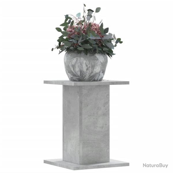 Supports pour plantes 2 pcs gris bton bois d'ingnierie