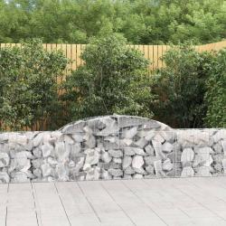 Paniers &agrave; gabions arqu&eacute;s 4 pcs 300x30x60/80 cm Fer galvanis&eacute;