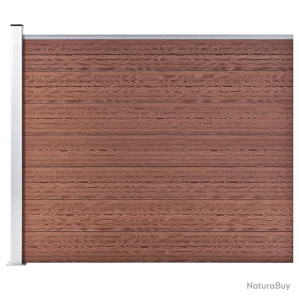 Panneau de cl�ture WPC 175x146 cm Marron
