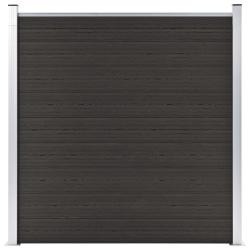 Panneau de cl&ocirc;ture WPC 180x186 cm Noir