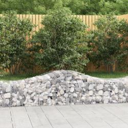 Paniers &agrave; gabions arqu&eacute;s 5 pcs 200x50x40/60 cm fer galvanis&eacute;
