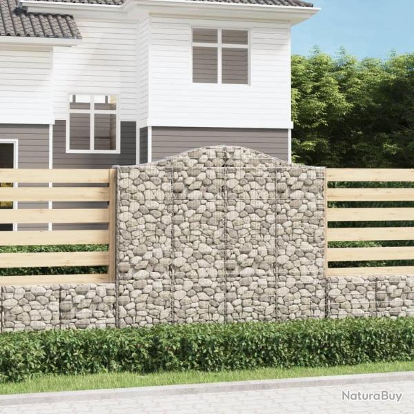 Panier de gabions arqu� 200x30x180/200 cm Fer galvanis�