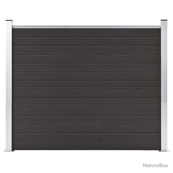 Panneau de cl�ture WPC 180x146 cm Noir