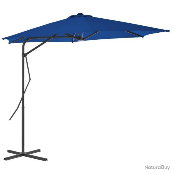 Parasol de jardin avec mt en acier bleu 300x230 cm