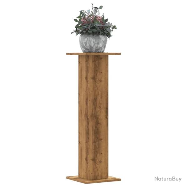 Supports pour plantes 2 pcs ch�ne artisanal bois d'ing�nierie