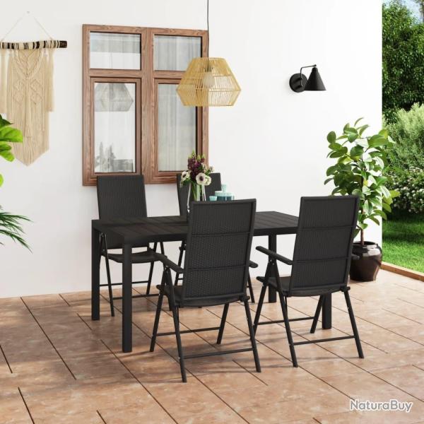 Ensemble � manger de jardin 5 pcs noir