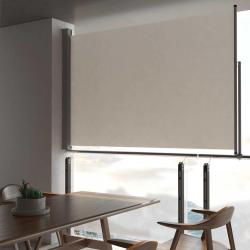 Auvent lat&eacute;ral r&eacute;tractable de patio 160 x 300 cm Blanc cass&eacute;