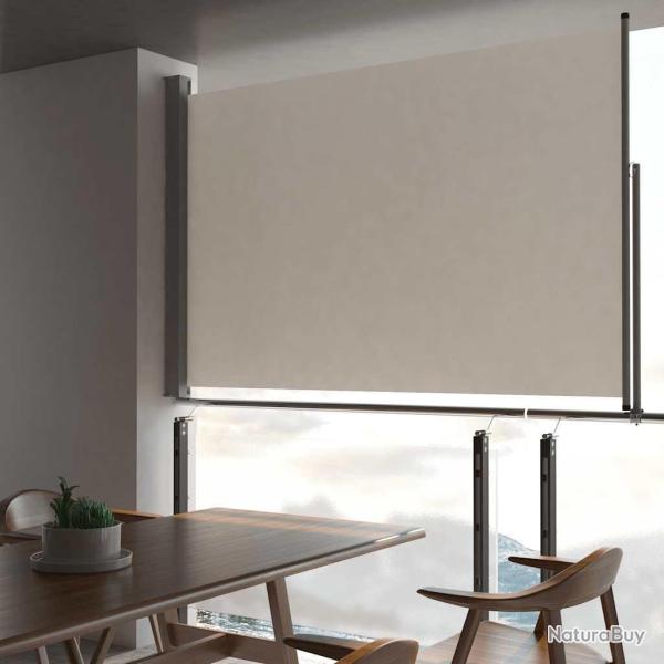 Auvent latral rtractable de patio 160 x 300 cm Blanc cass