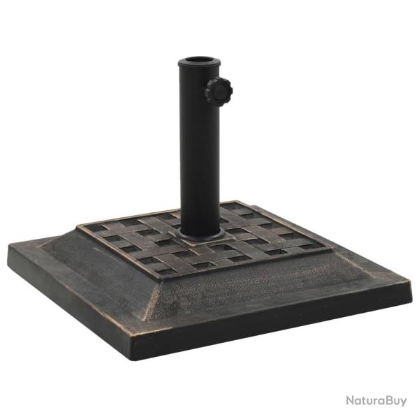 Socle carr� de parasol Polyr�sine 12 kg Bronze