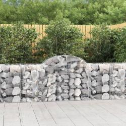 Paniers &agrave; gabions arqu&eacute;s 3 pcs 200x50x80/100 cm Fer galvanis&eacute;