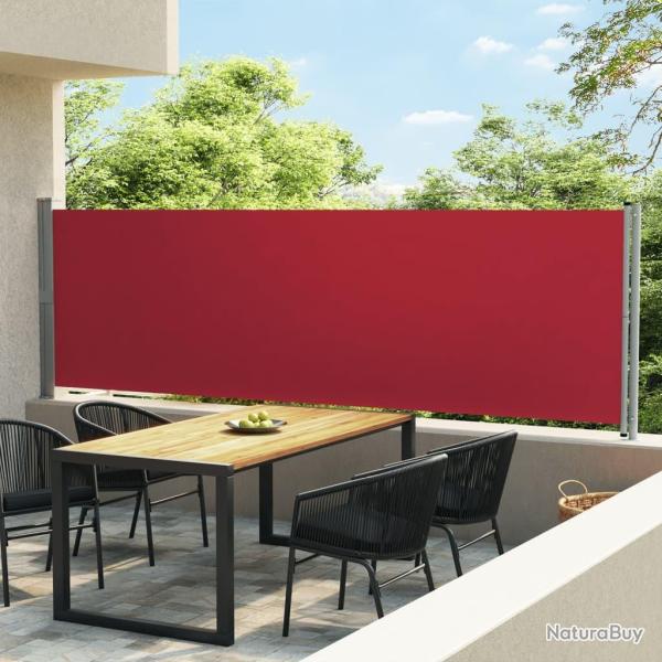 Auvent lat�ral r�tractable de patio 140x600 cm Rouge