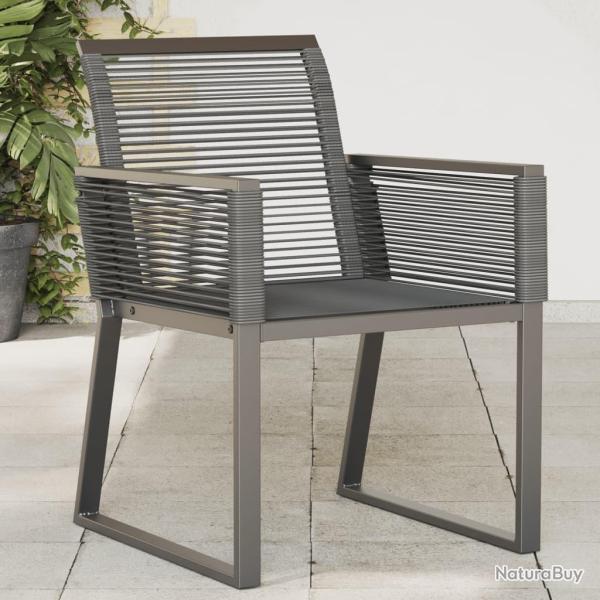 Chaises de jardin lot de 2 Noir R�sine tress�e