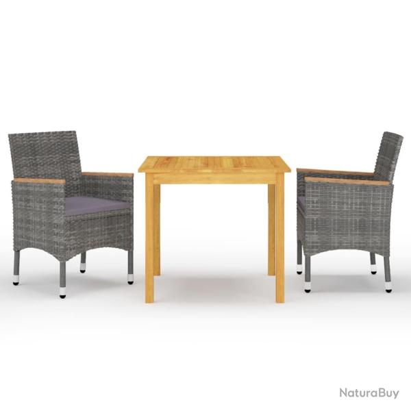 Ensemble � manger de jardin 3 pcs Gris