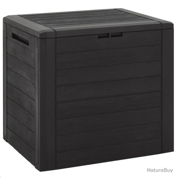 Bo�te de stockage de jardin Marron 58,5x46x55 cm Polypropyl�ne