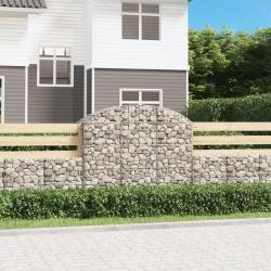 Panier de gabions arqu&eacute; 150x50x120/140 cm Fer galvanis&eacute;