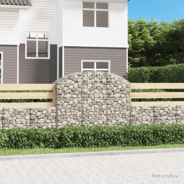 Panier de gabions arqu� 150x50x120/140 cm Fer galvanis�