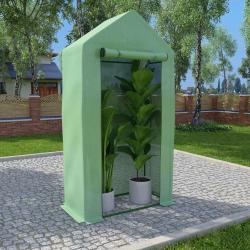 Serre avec cadre en acier 0,5 m&sup2; 1x0,5x1,9 m