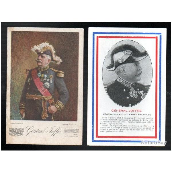 g�n�ral joffre 2 cartes postales anciennes cpa