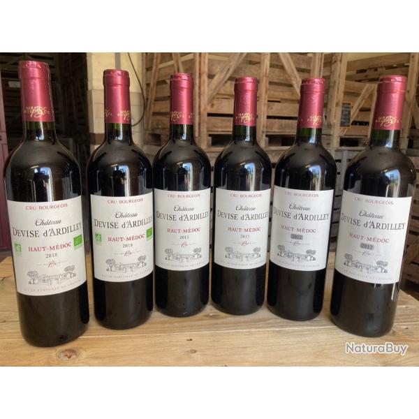 Ch�teau Devise d'Ardilley - Haut M�doc - Cru Bourgeois - D�couverte 6 bouteilles