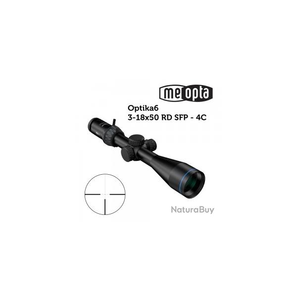 Meopta - Lunette Optika6 - 3-18x50 SFP - RD 4C