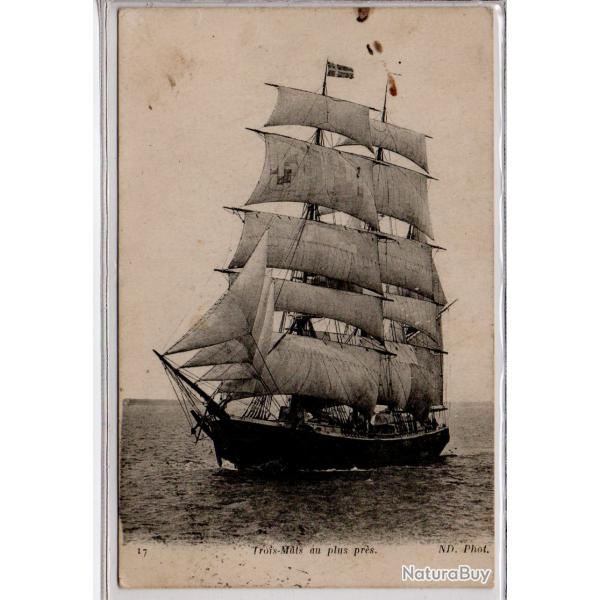 CPA -BATEAUX TROIS MATS AU PLUS PRES N�1008