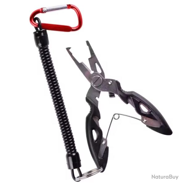 Pince de p�che multifonctionnelle, ciseaux � ressort, m�choire d'assistance