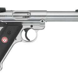 Pistolet Ruger MARK IV 22LR 1/2" INOX TARGET CANON BULL FILETE