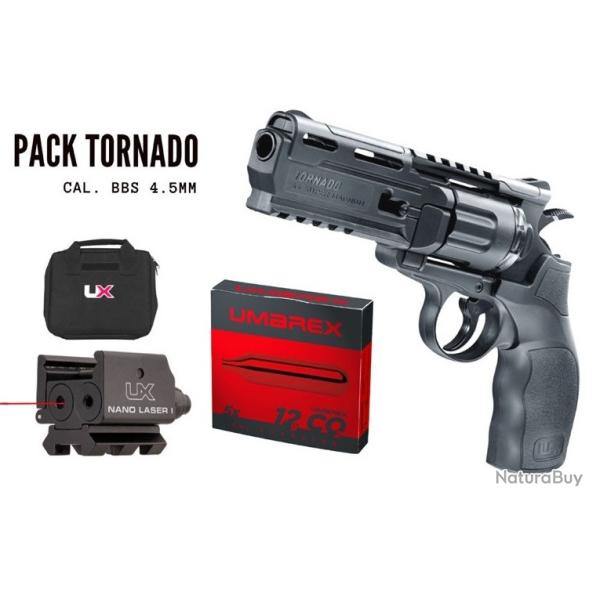 Pack revolver Umarex Tornado / Co2  Billes Acier * Cal 4.5