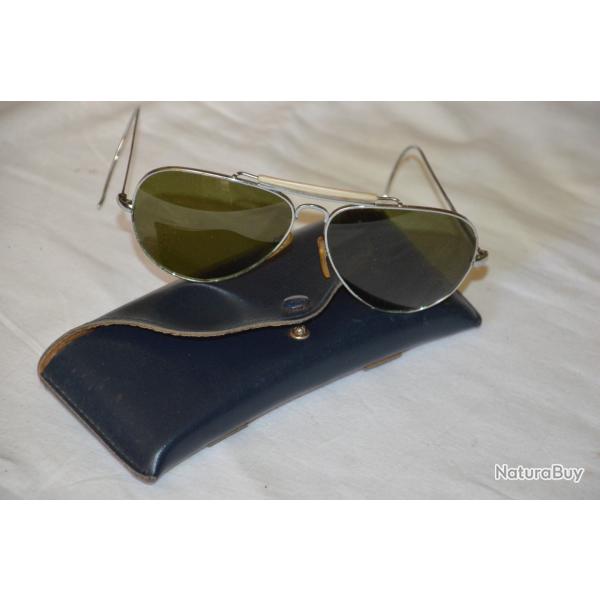 LUNETTE PILOTE GRENIER-SOLIGET-AVIATION MILITAIRE-MILITARY AVIATION PILOT GOGGLES