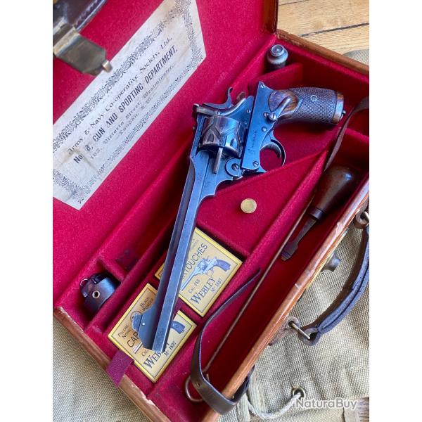 Revolver d'officier britannique Webley Fosbery target 1915 ww1