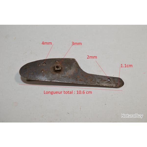 Platine pour fusil � percussion Ancien Chasse restauration  Carabine  � identifier (C8/1)