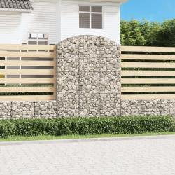 Panier de gabions arqu&eacute; 150x30x200/220 cm Fer galvanis&eacute;