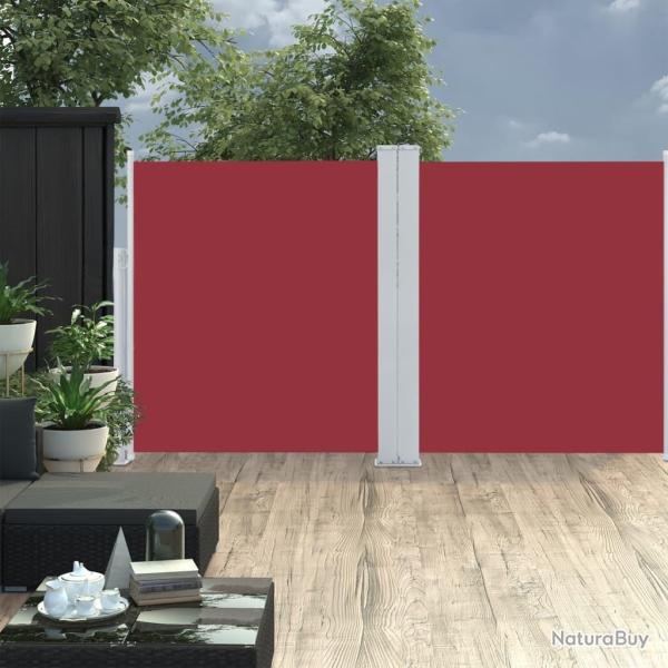 Auvent lat�ral r�tractable Rouge 140 x 600 cm