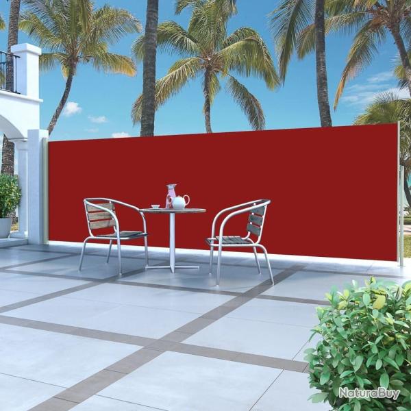 Auvent latral rtractable de patio 160x500 cm Rouge