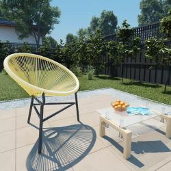 Chaise de jardin Acapulco R&eacute;sine tress&eacute;e Beige